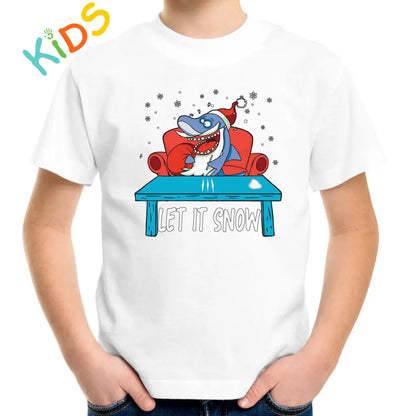 Let It Snow Shark Kids T-shirt - Tshirtpark.com