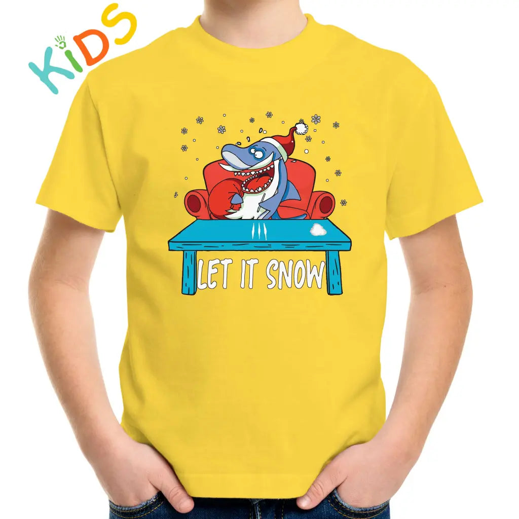 Let It Snow Shark Kids T-shirt - Tshirtpark.com