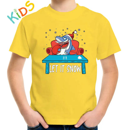 Let It Snow Shark Kids T-shirt - Tshirtpark.com