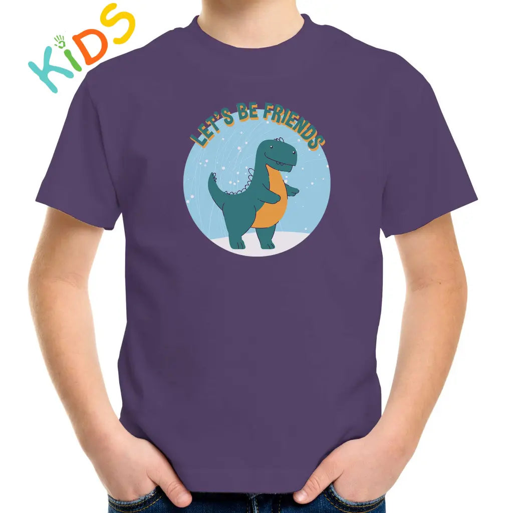 Let’s Be Friends Dino Kids T-shirt - Tshirtpark.com