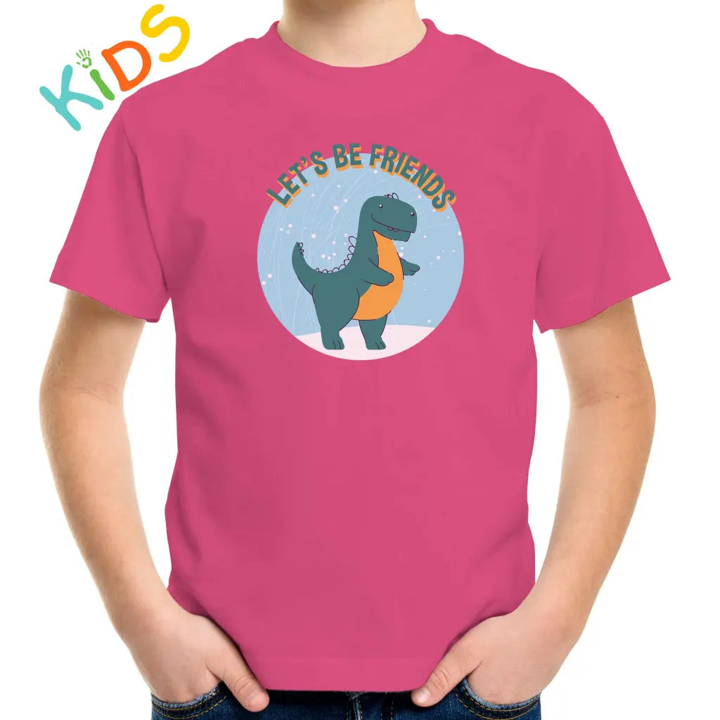 Let’s Be Friends Dino Kids T-shirt - Tshirtpark.com