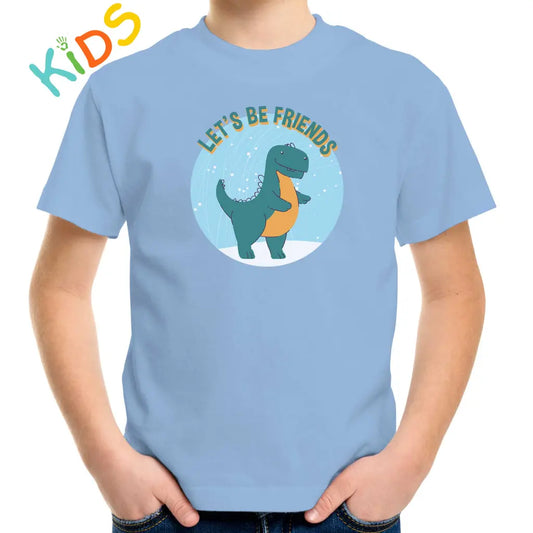 Let’s Be Friends Dino Kids T-shirt - Tshirtpark.com