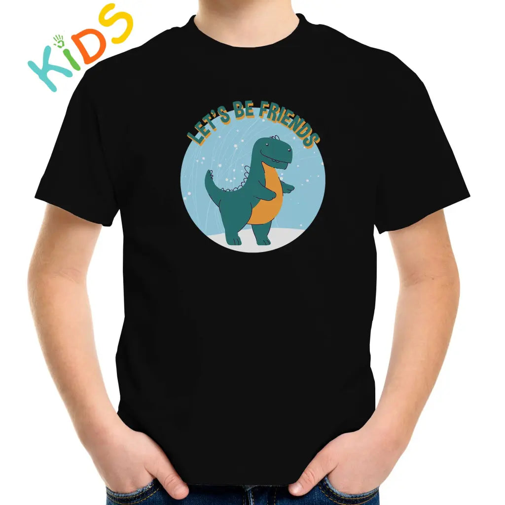 Let’s Be Friends Dino Kids T-shirt - Tshirtpark.com