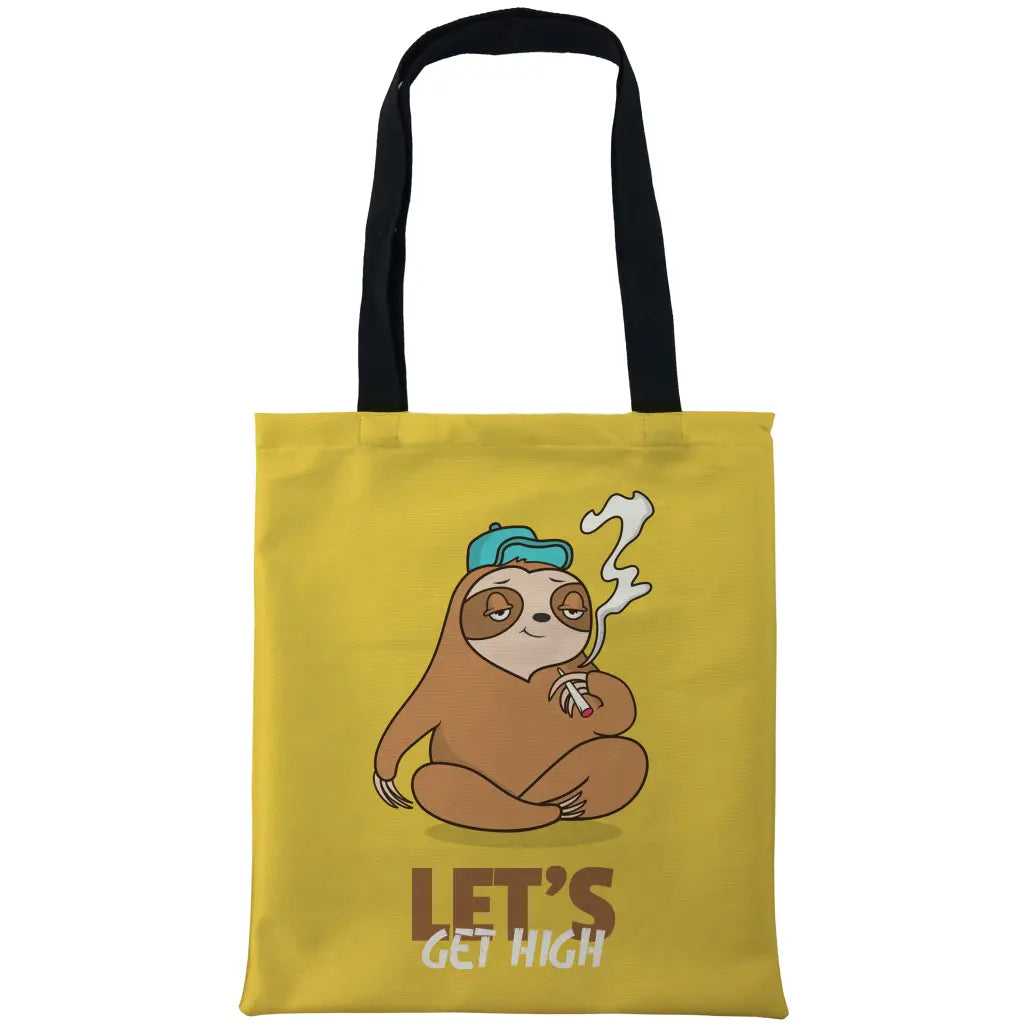 Let’s Get High Sloth Tote Bags - Tshirtpark.com