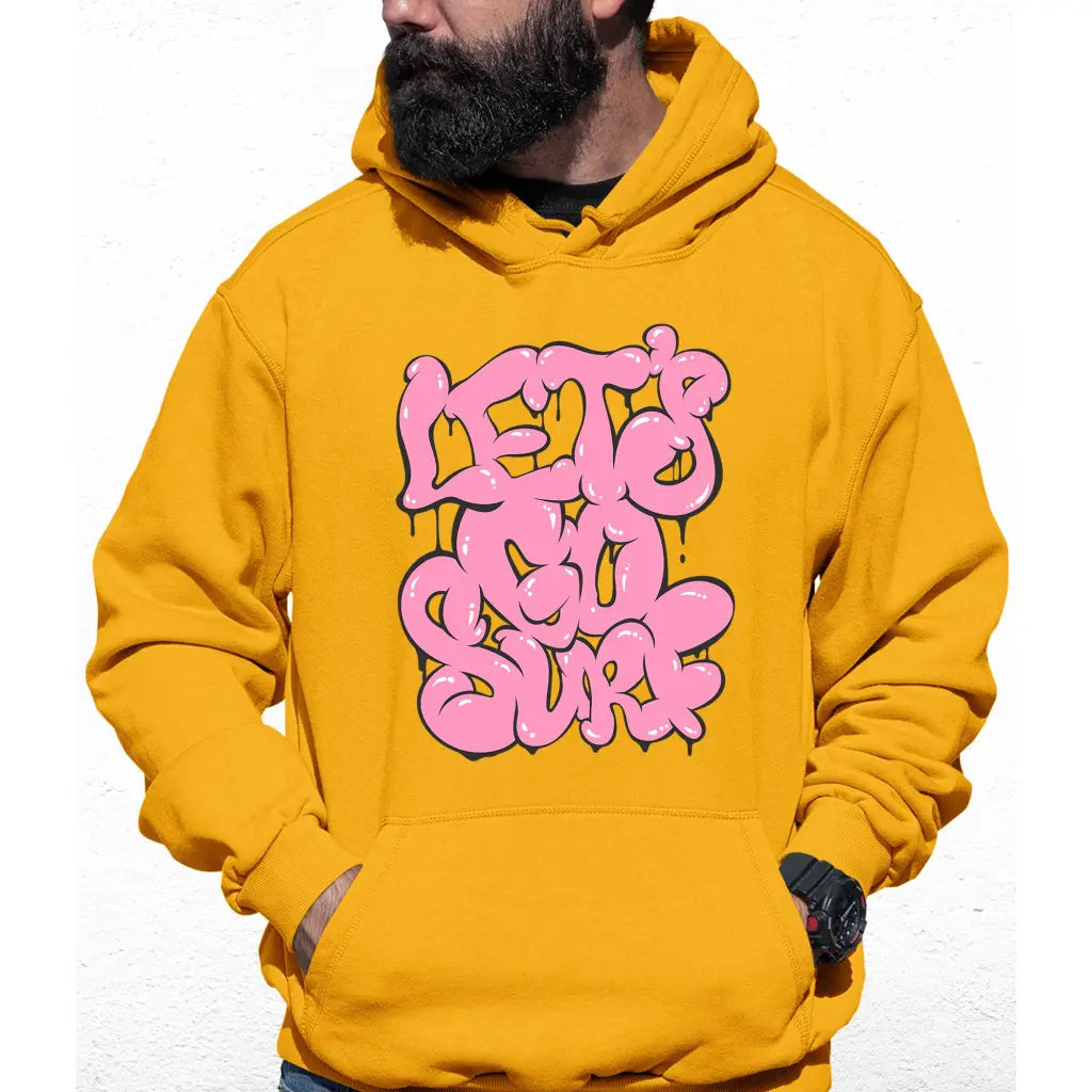 Let’s Go Surf Slogan Colour Hoodie - Tshirtpark.com