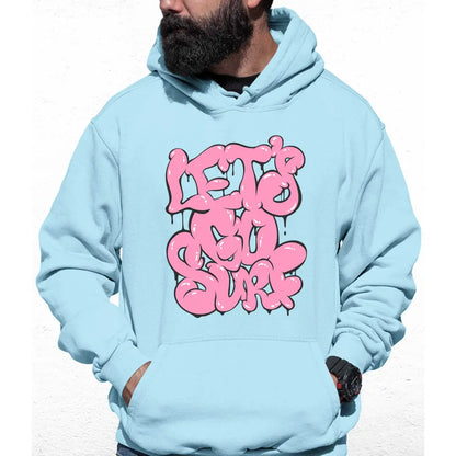 Let’s Go Surf Slogan Colour Hoodie - Tshirtpark.com