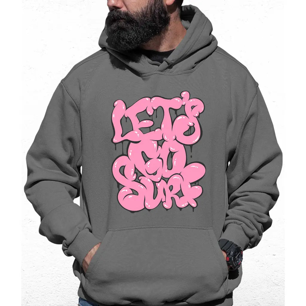 Let’s Go Surf Slogan Colour Hoodie - Tshirtpark.com