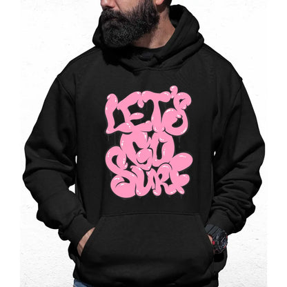 Let’s Go Surf Slogan Colour Hoodie - Tshirtpark.com