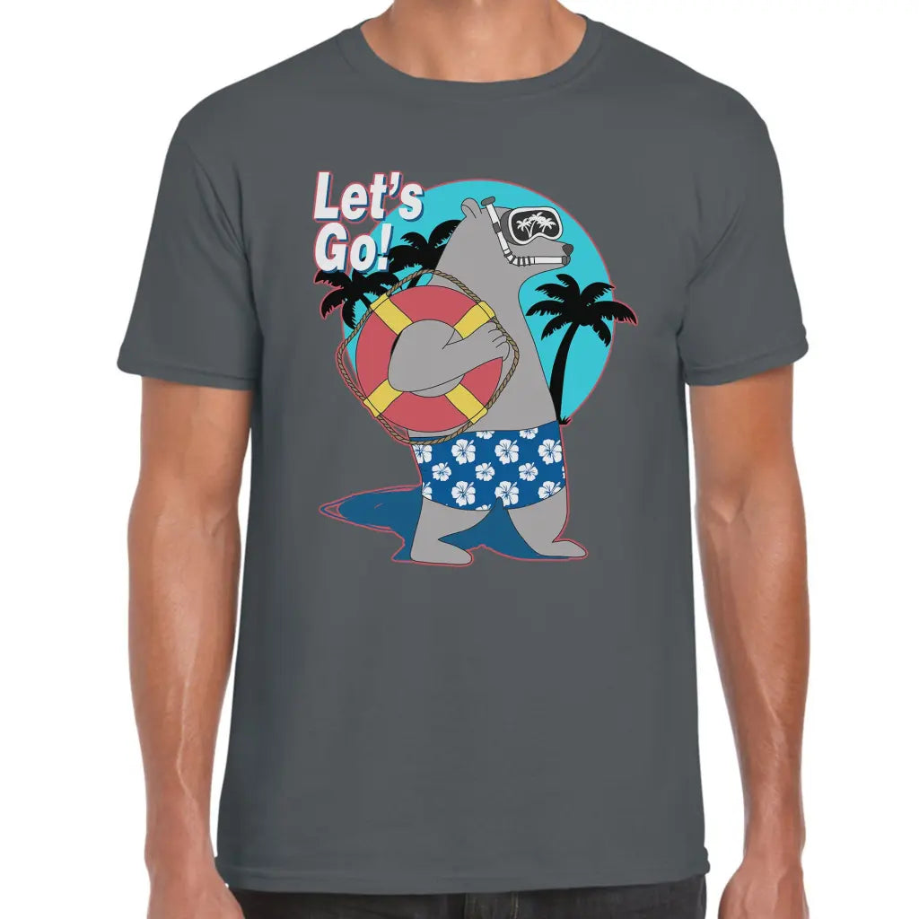 Lets Go Swimming Bear T-Shirt - Tshirtpark.com