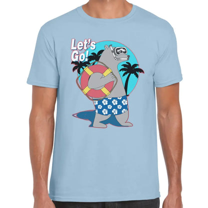 Lets Go Swimming Bear T-Shirt - Tshirtpark.com