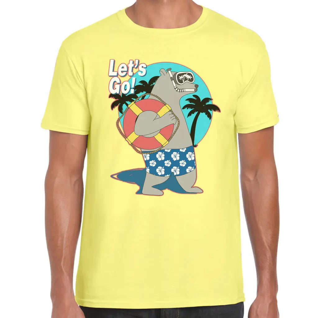 Lets Go Swimming Bear T-Shirt - Tshirtpark.com