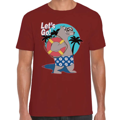 Lets Go Swimming Bear T-Shirt - Tshirtpark.com