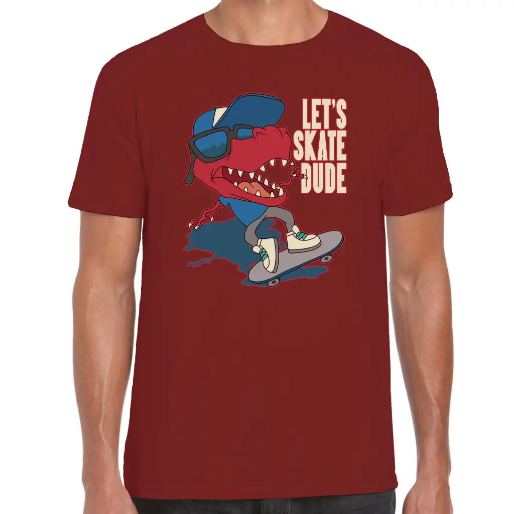 Let’s Skate Dude Dino T-Shirt - Tshirtpark.com