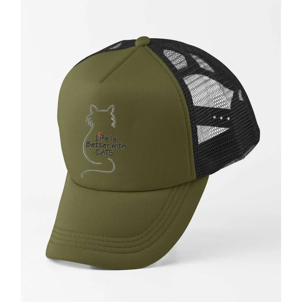 Life Is Better With Cats Trucker Cap - Tshirtpark.com