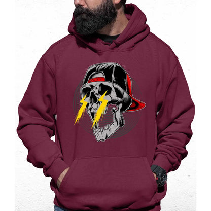 Lightning Skull Colour Hoodie - Tshirtpark.com