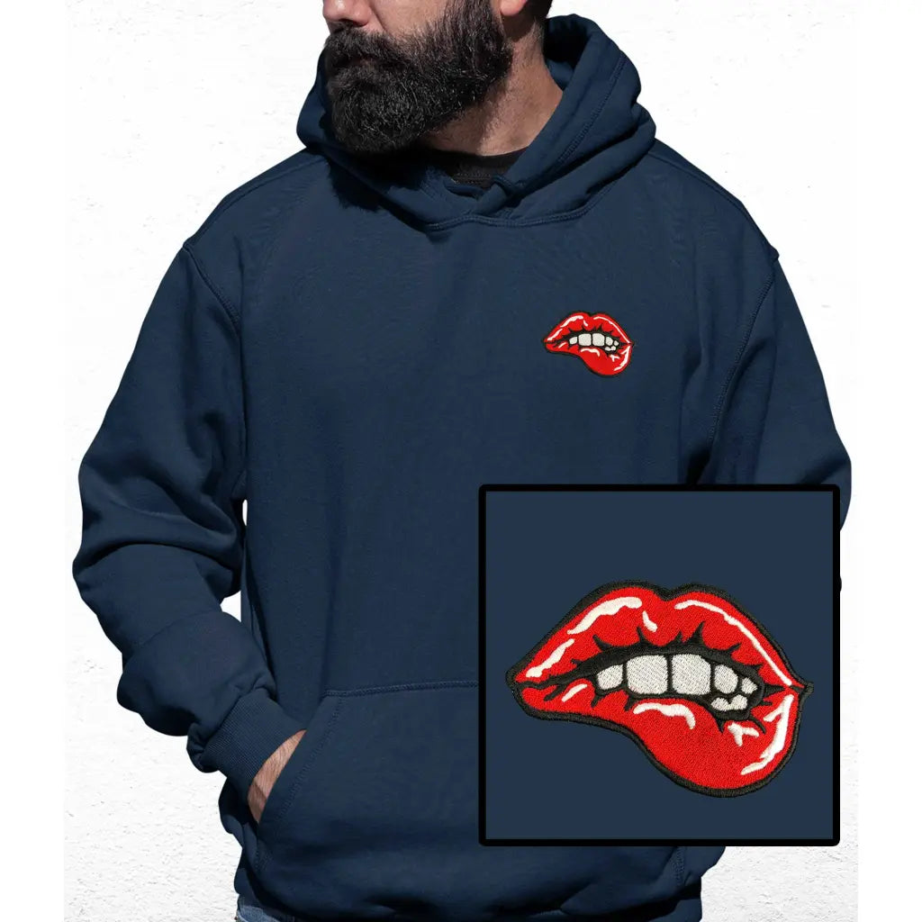 Lips Embroidered Colour Hoodie - Tshirtpark.com