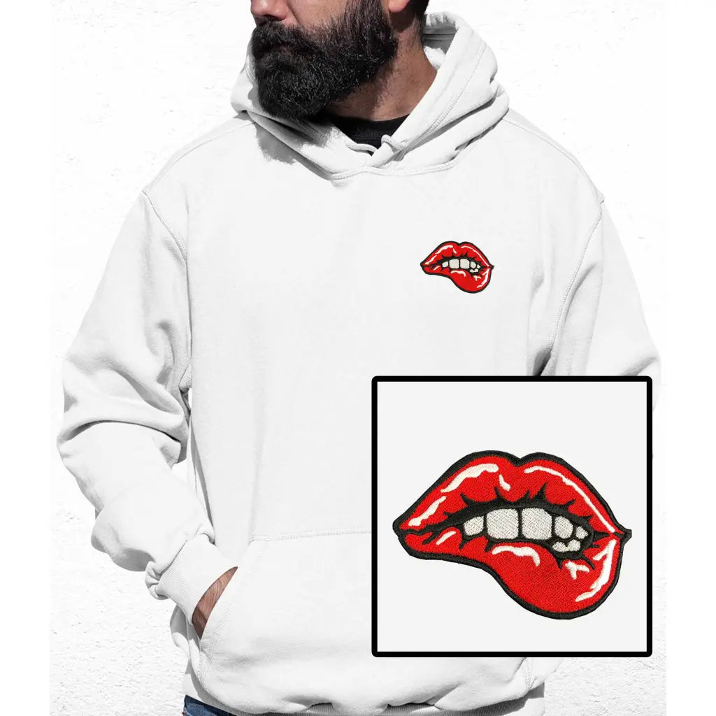 Lips Embroidered Colour Hoodie - Tshirtpark.com