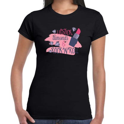Lipstick Diamond Ladies T-shirt - Tshirtpark.com