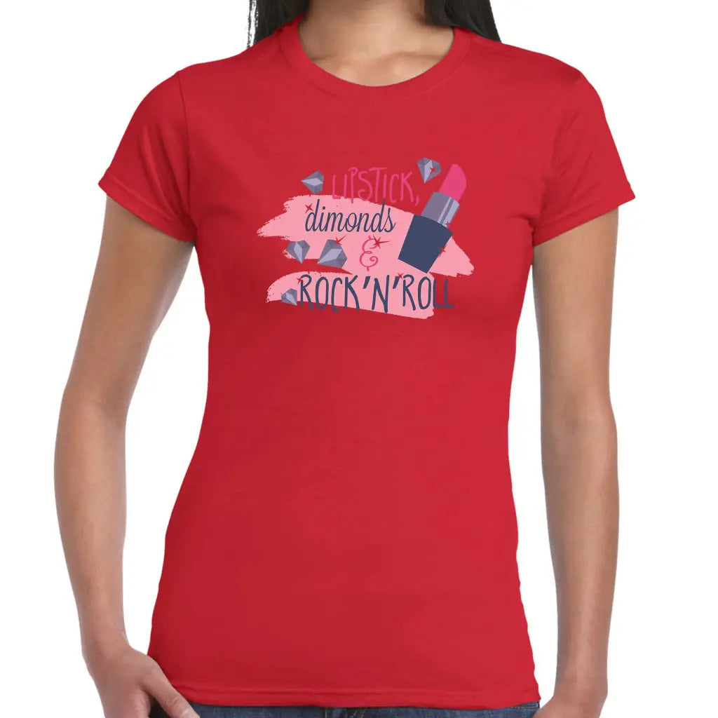 Lipstick Diamond Ladies T-shirt - Tshirtpark.com