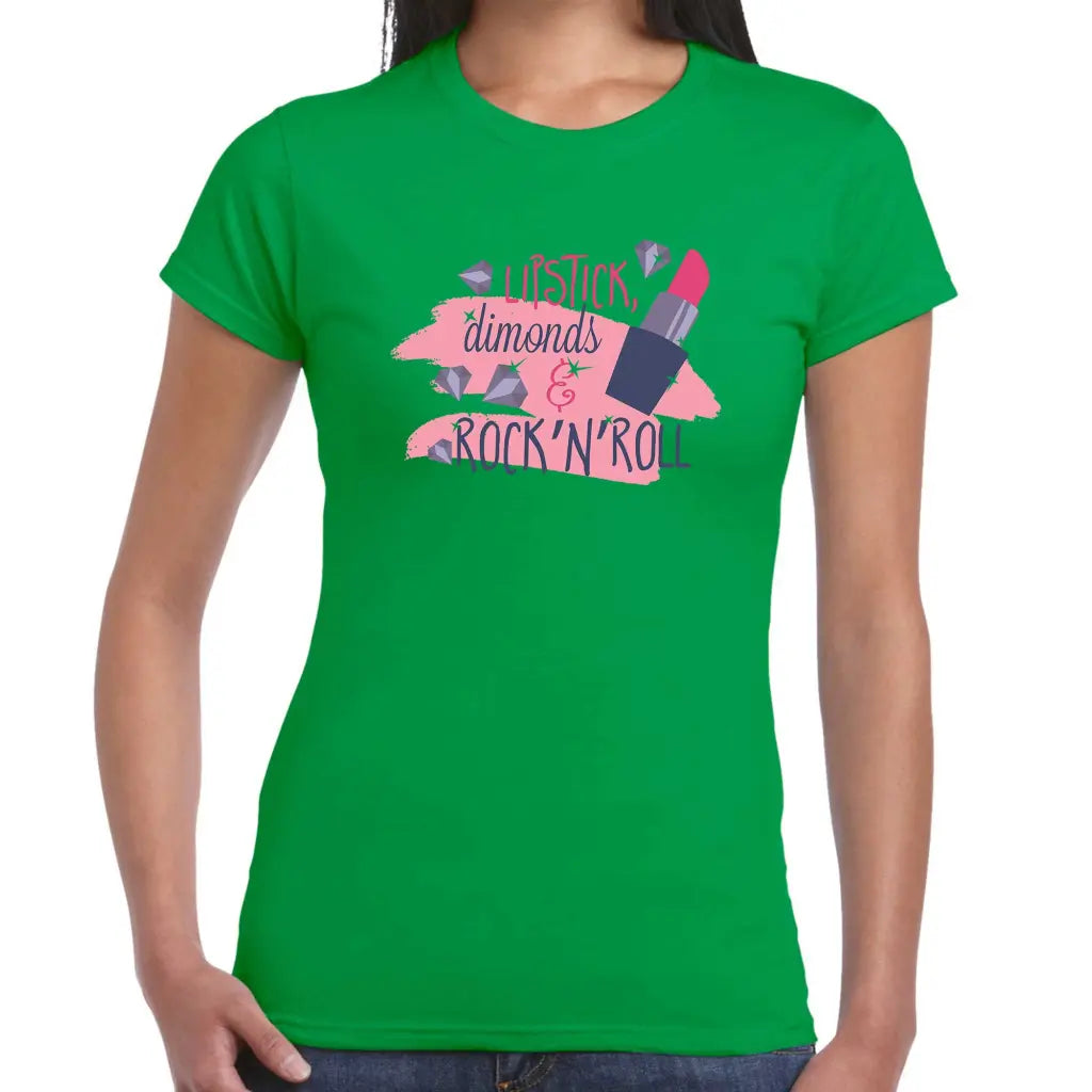 Lipstick Diamond Ladies T-shirt - Tshirtpark.com