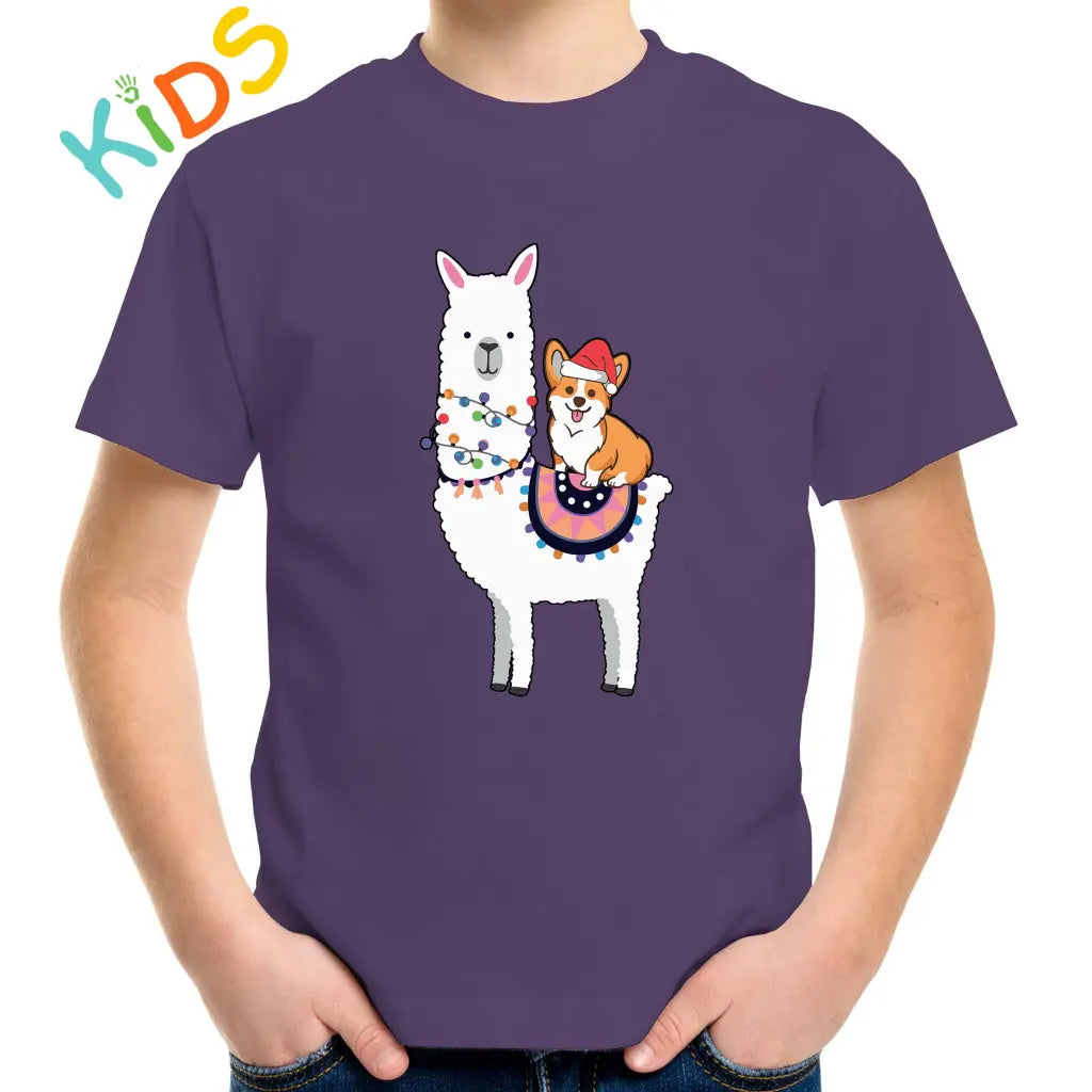 Llama And Dog Kids T-shirt - Tshirtpark.com