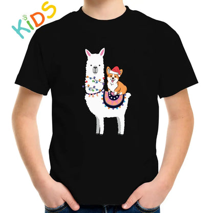 Llama And Dog Kids T-shirt - Tshirtpark.com