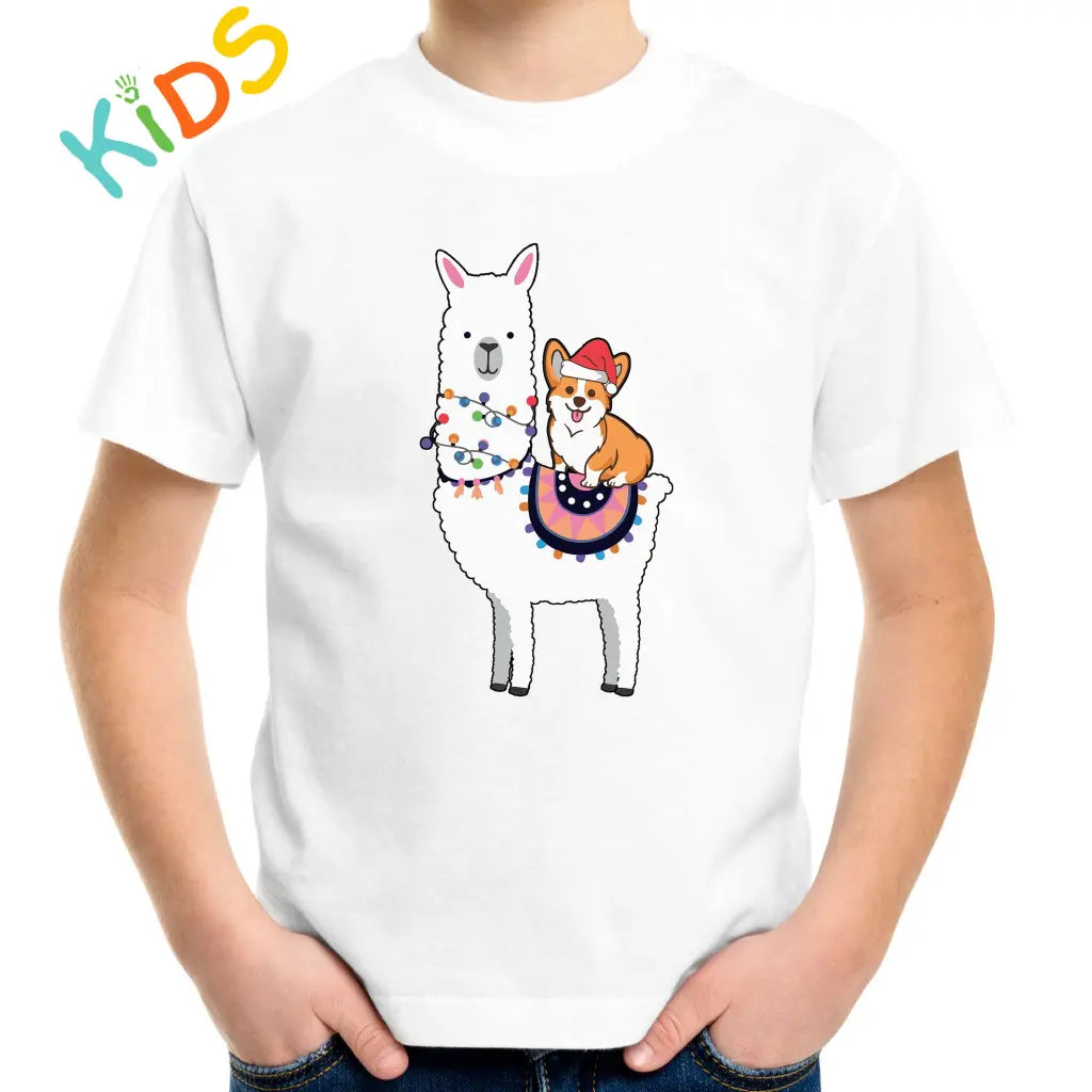 Llama And Dog Kids T-shirt - Tshirtpark.com