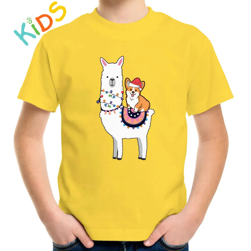 Llama And Dog Kids T-shirt - Tshirtpark.com