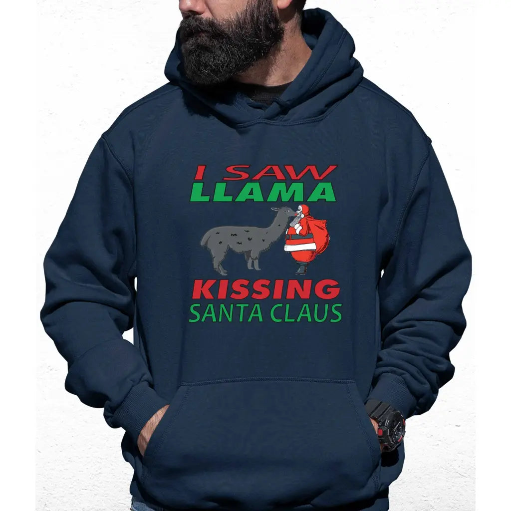 Llama Santa Colour Hoodie - Tshirtpark.com