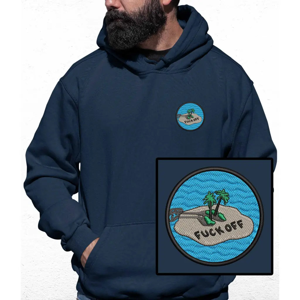 Lonely Island Embroidered Colour Hoodie - Tshirtpark.com