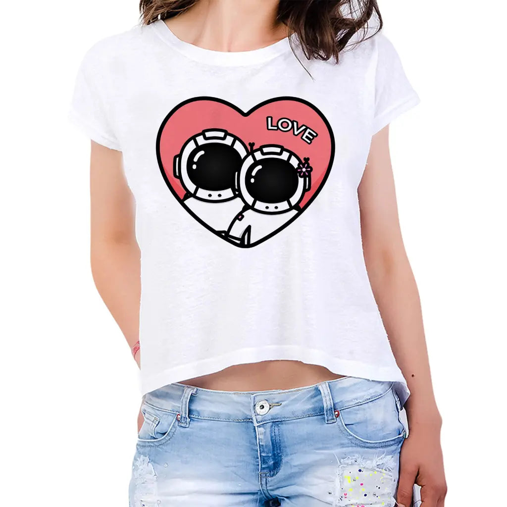 Love Astronaut Womens Crop Tee - Tshirtpark.com