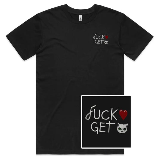 Love Cat Embroidered T-Shirt - Tshirtpark.com