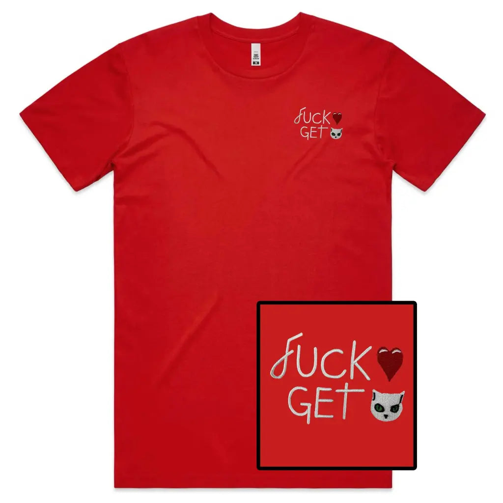 Love Cat Embroidered T-Shirt - Tshirtpark.com