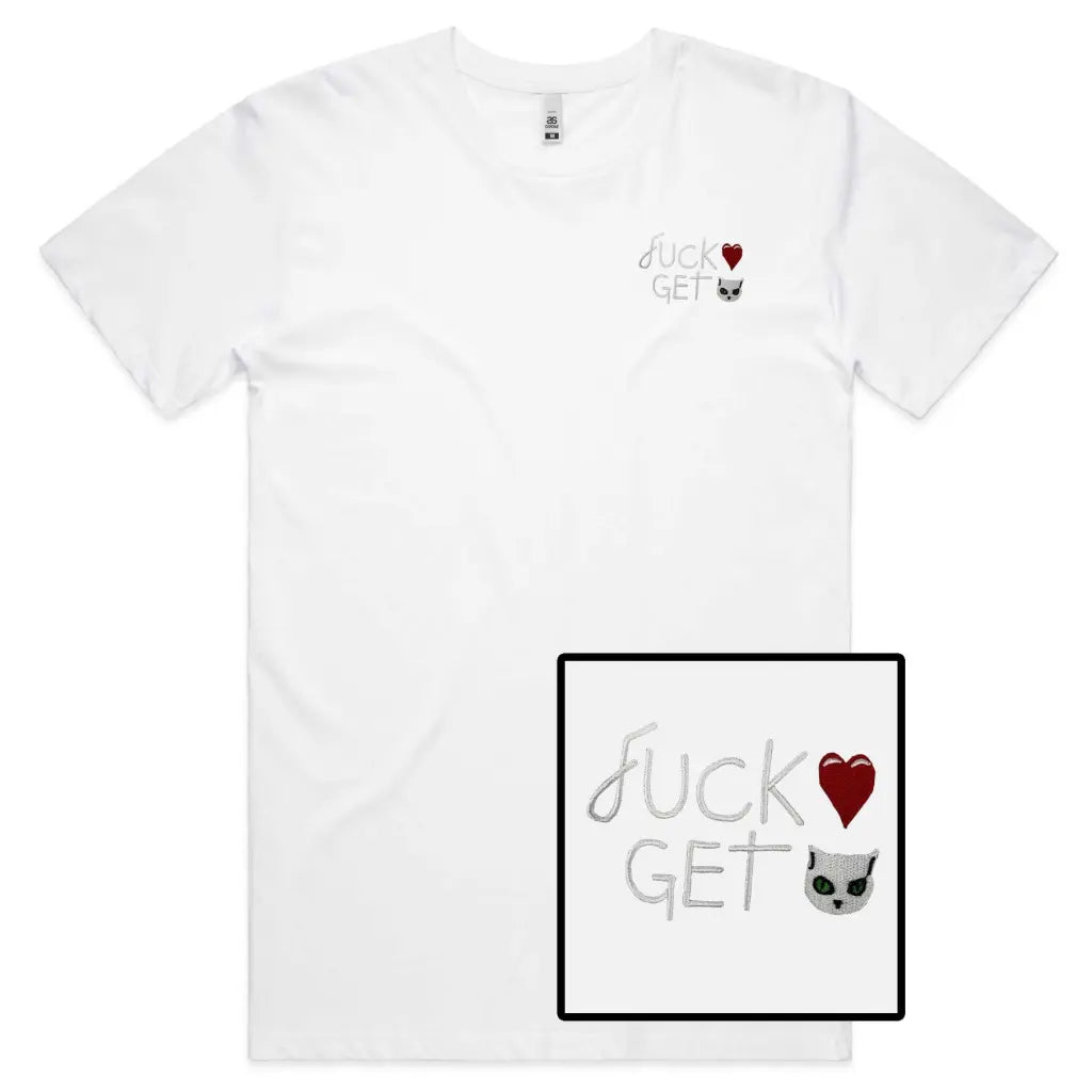 Love Cat Embroidered T-Shirt - Tshirtpark.com