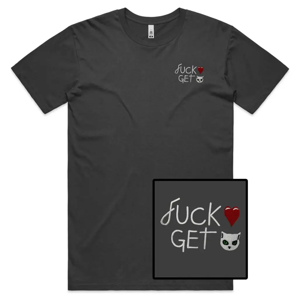 Love Cat Embroidered T-Shirt - Tshirtpark.com