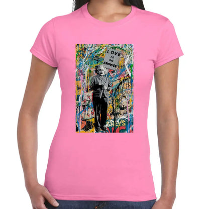 Love Is The Answer Ladies Banksy T-Shirt - Tshirtpark.com