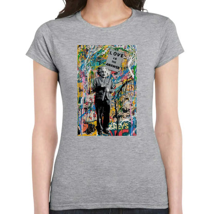 Love Is The Answer Ladies Banksy T-Shirt - Tshirtpark.com