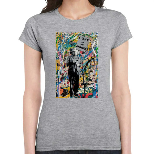 Love Is The Answer Ladies Banksy T-Shirt - Tshirtpark.com