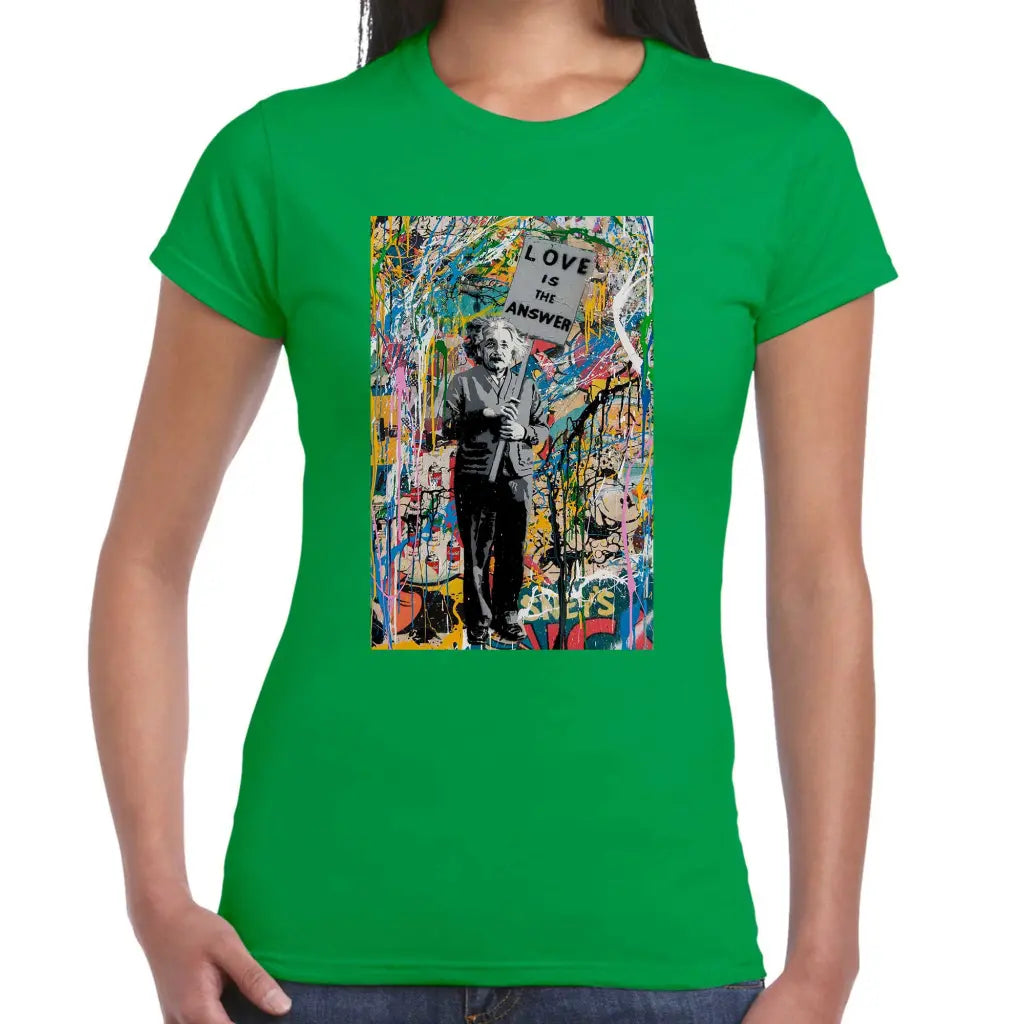 Love Is The Answer Ladies Banksy T-Shirt - Tshirtpark.com