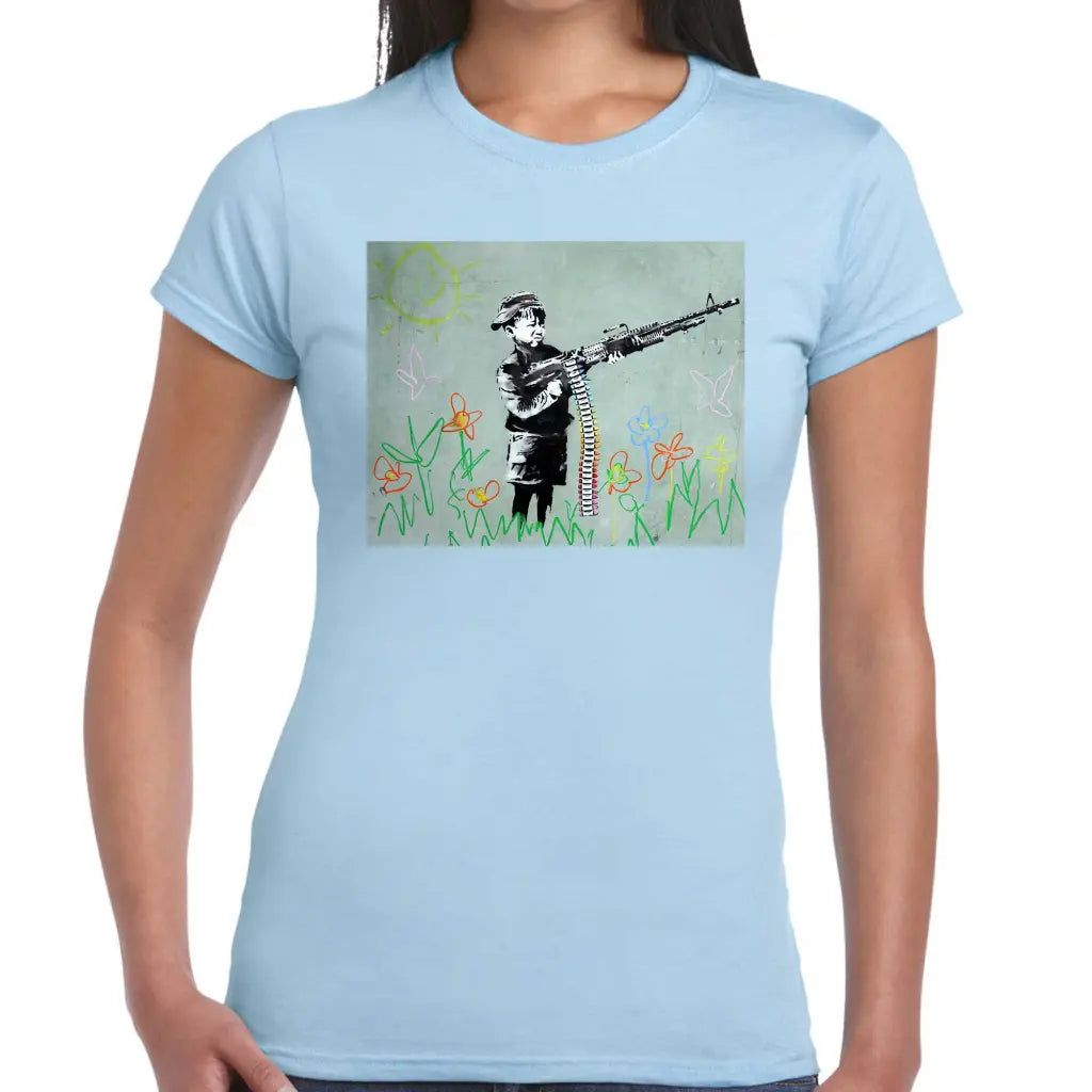 MAchine Gun Ladies Banksy T-Shirt - Tshirtpark.com