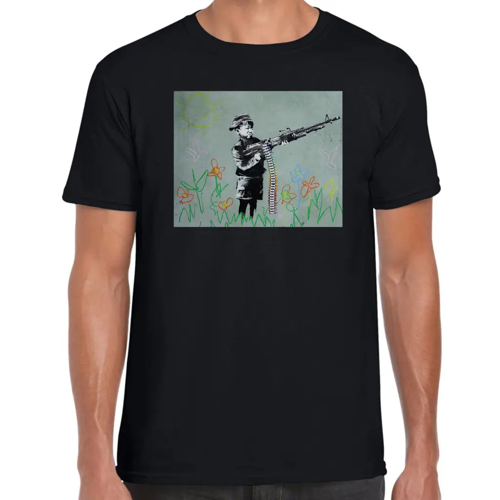 Machine Gun Paint Banksy T-Shirt - Tshirtpark.com