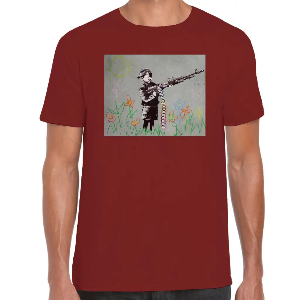 Machine Gun Paint Banksy T-Shirt - Tshirtpark.com