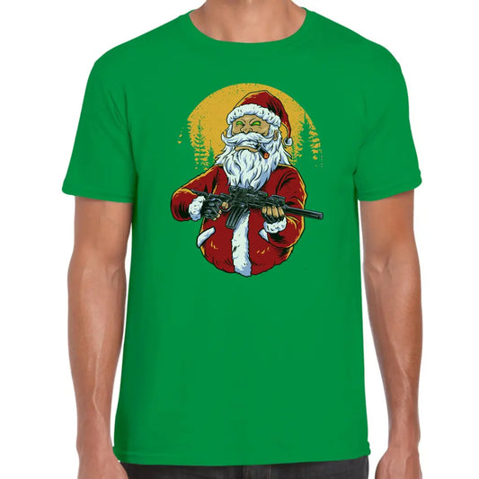 Machine Gun Santa T-Shirt - Tshirtpark.com