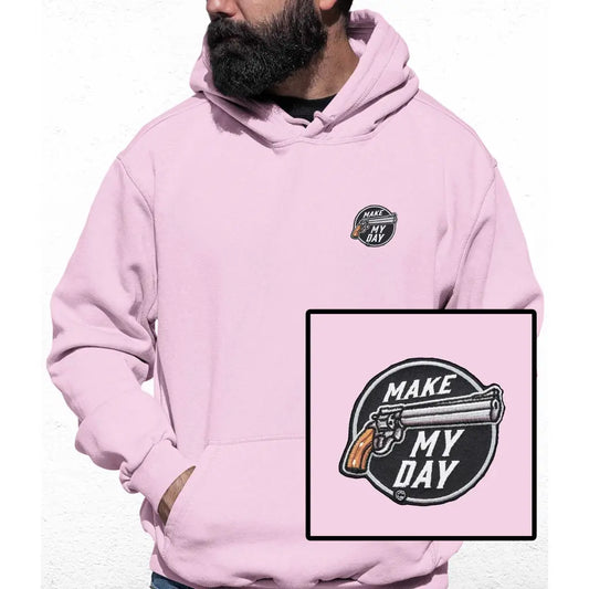 Make My Day Embroidered Colour Hoodie - Tshirtpark.com