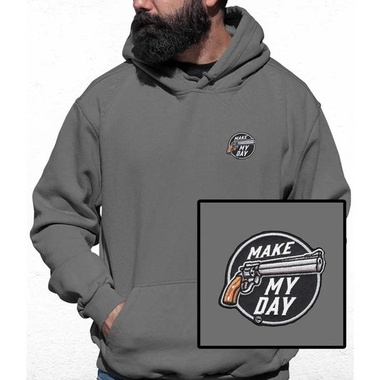 Make My Day Embroidered Colour Hoodie - Tshirtpark.com