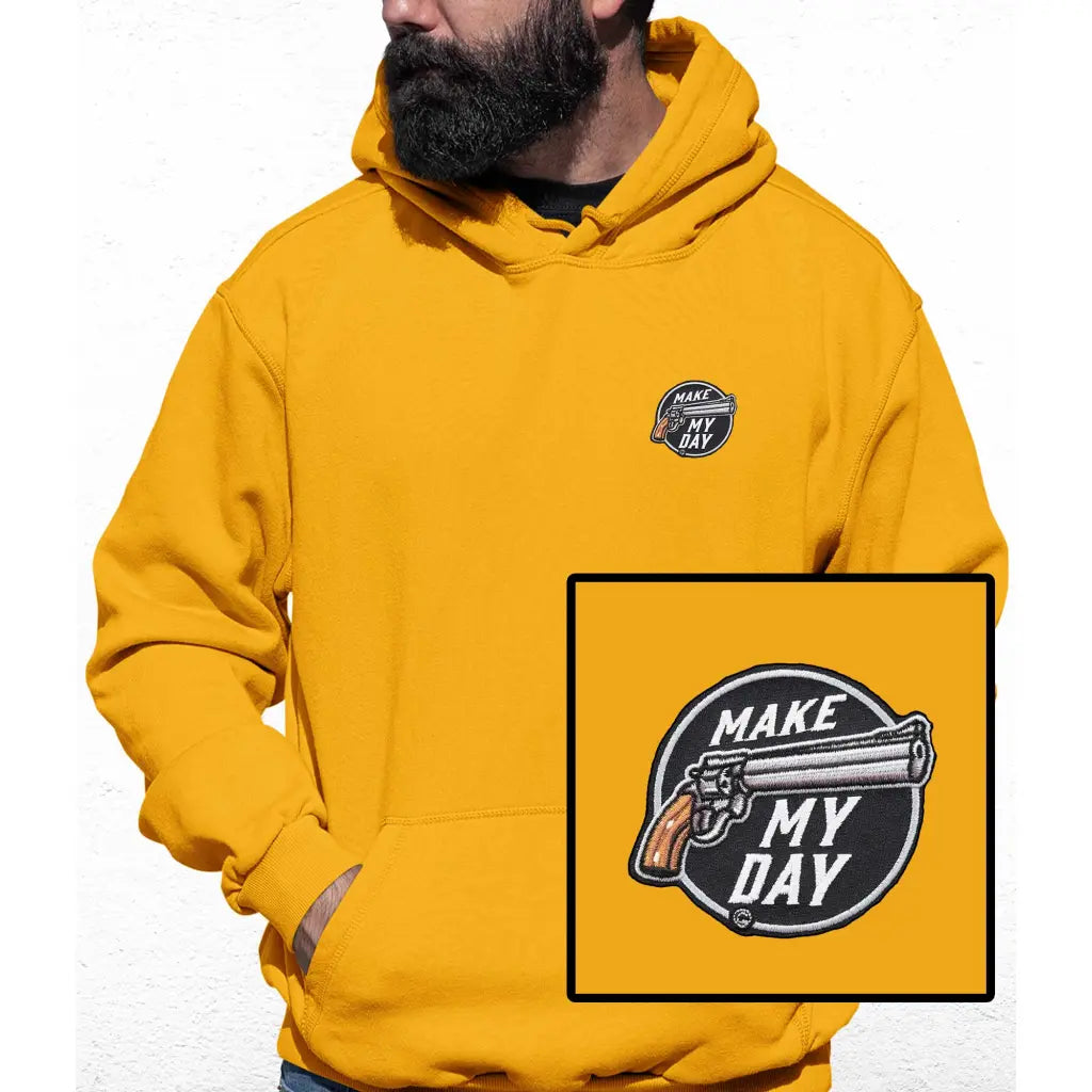 Make My Day Embroidered Colour Hoodie - Tshirtpark.com