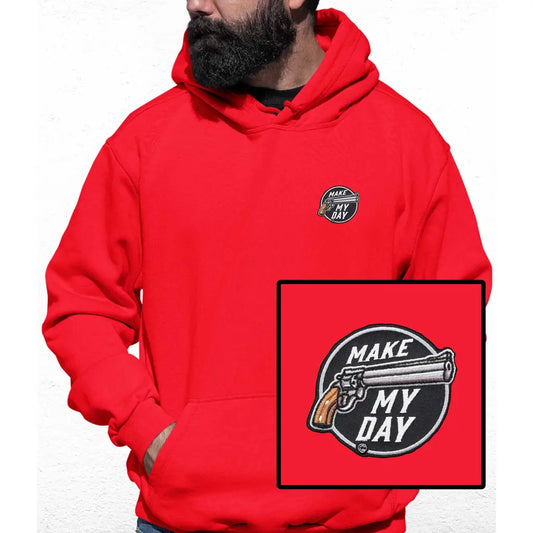 Make My Day Embroidered Colour Hoodie - Tshirtpark.com