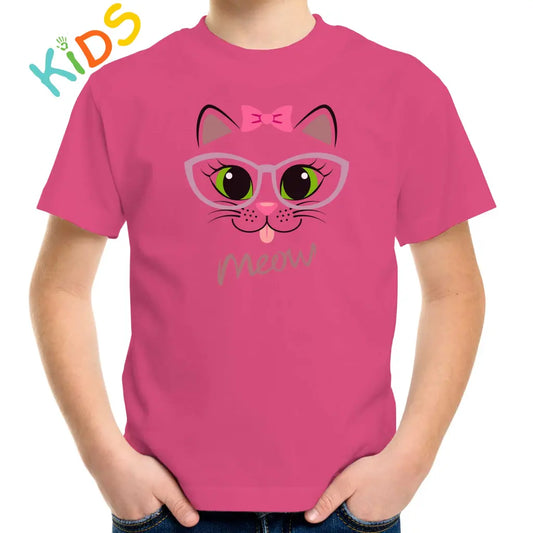 Meow Nerd Cat Kids T-shirt - Tshirtpark.com