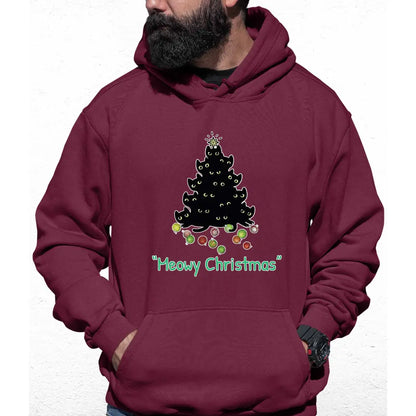 Meowy Christmas Tree Colour Hoodie - Tshirtpark.com