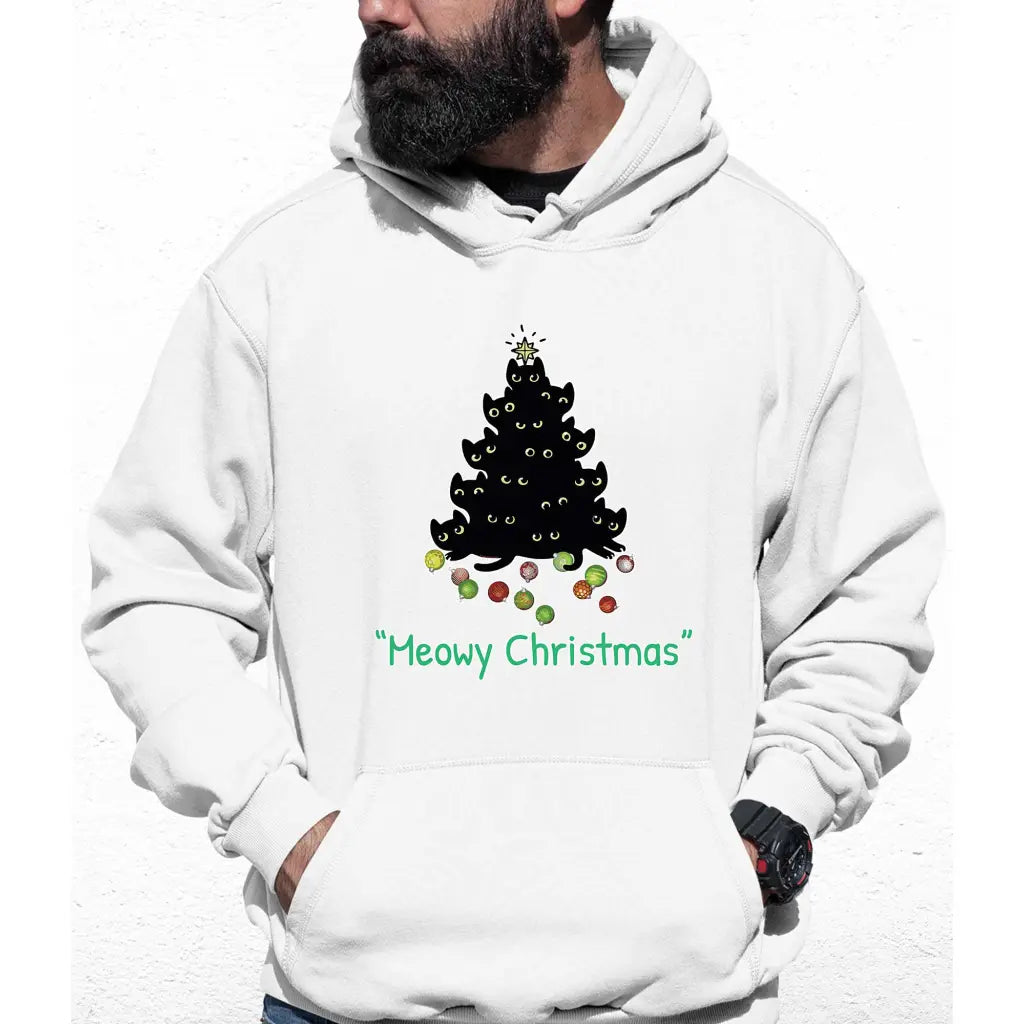 Meowy Christmas Tree Colour Hoodie - Tshirtpark.com